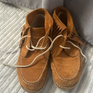 Ariat suede fringe shoes
